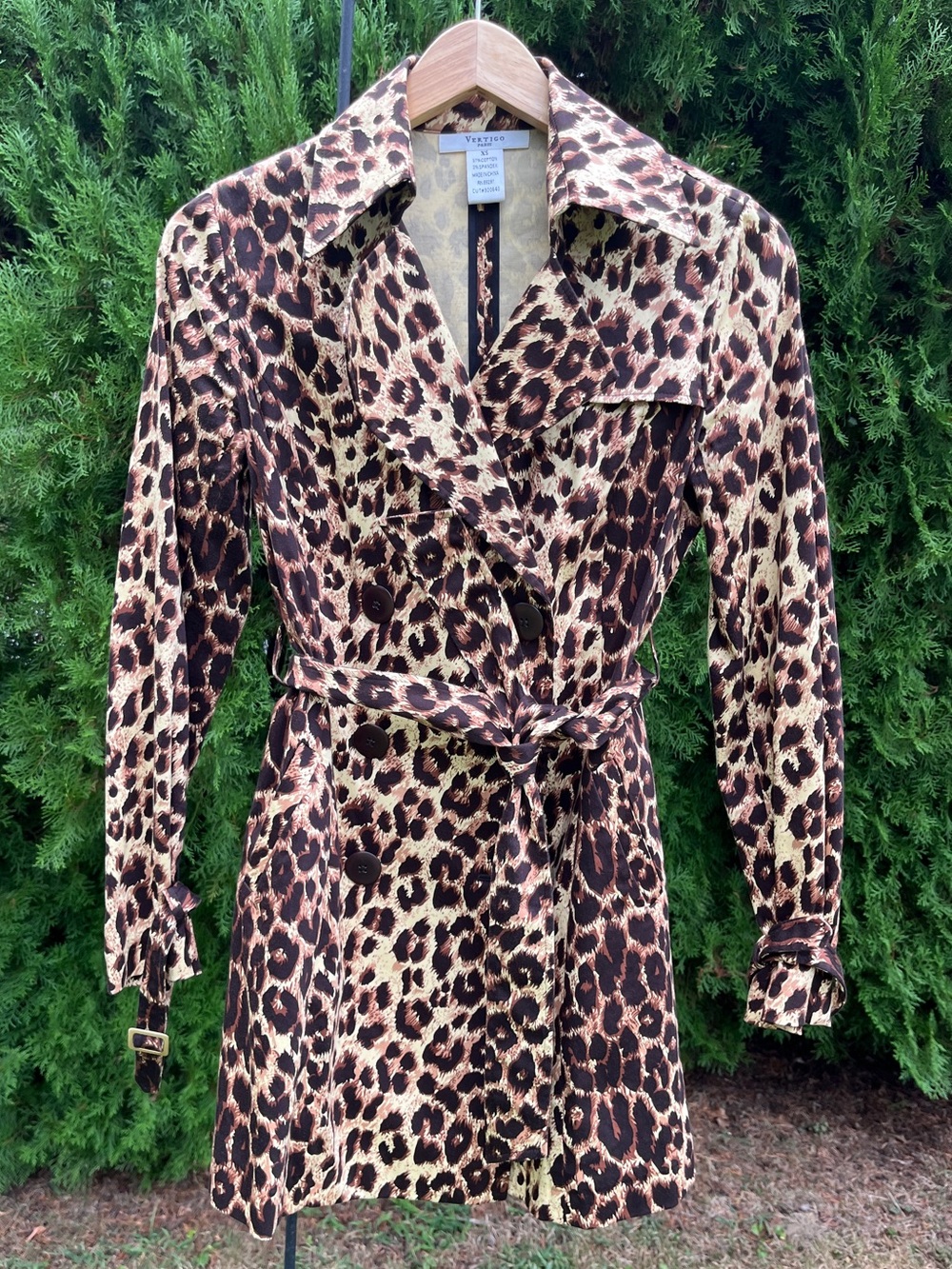 Vertigo Paris Leopard Print Tie-Waist Mini Dress - Brown, Beige